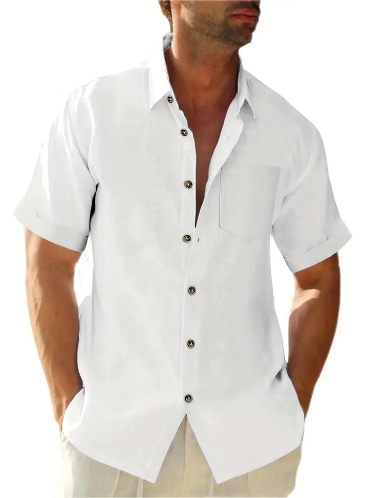 Hawaiian Retro Style High Sense Loose Beach Shirt Jacket Seaside Vacation Versatile Short Sleeve Flower Shirt Men'S Trend