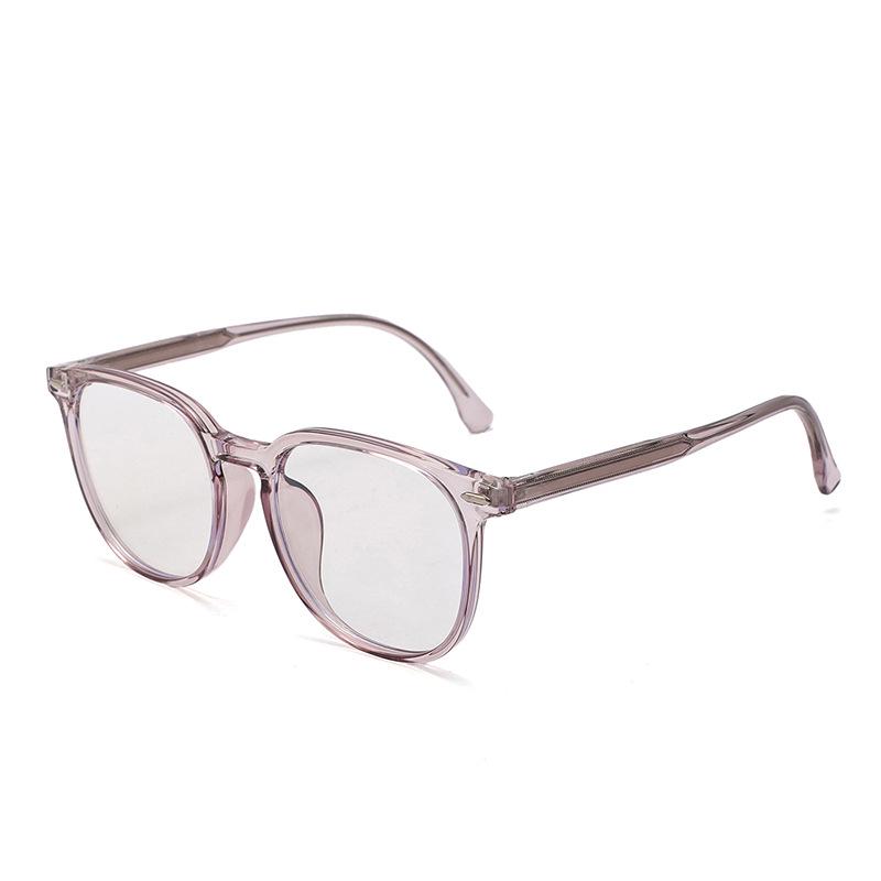 

Unisex TR90 Oval Frame Blue Light Blocking Glasses with Insertable Temple, White 3001