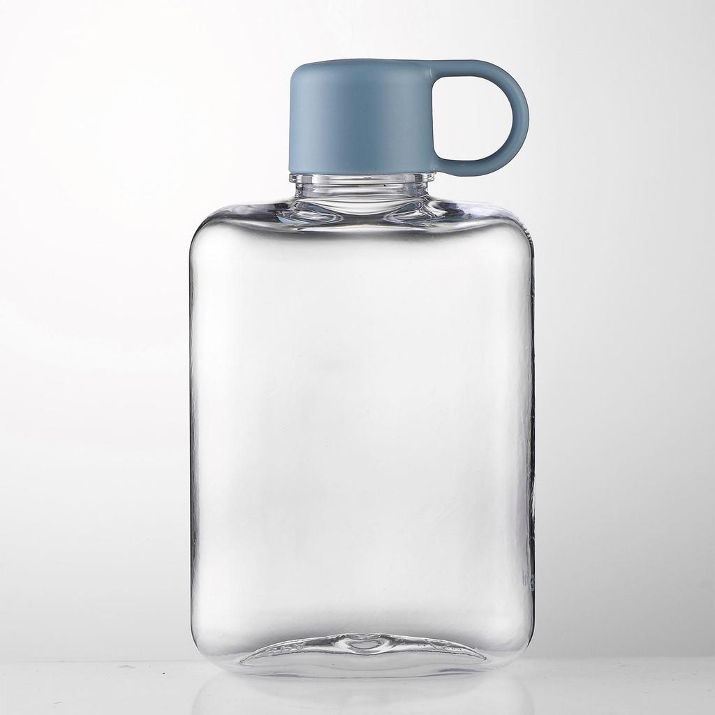 Tritan Flat A4 Sports Water Cup - Small, Portable, Rectangular, with Paper Insert