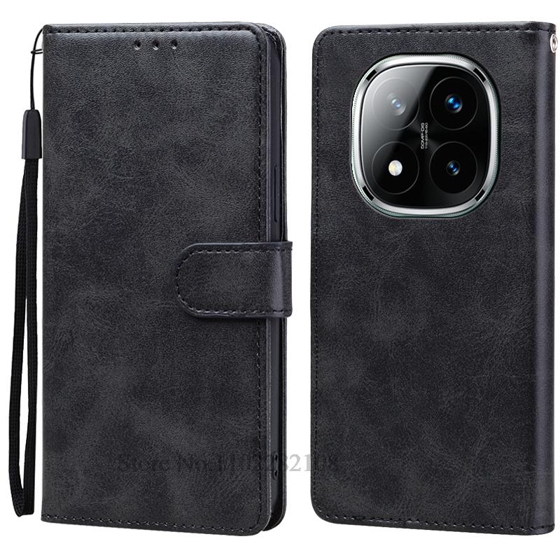 

Чехол для Redmi Note 14 Pro Чехол для Xiaomi Redmi Note 14 Pro Plus 5G Кожаный чехол-книжка с кошельком для Xiaomi Redmi Note 14 Pro 4G Note 14 Pro (4G 5G) чёрный