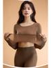 High-Elasticity Moisturizing Tummy-Control Ultra-Thin Warm Autumn/Winter Women's Underwear Top