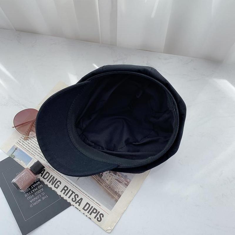 Vintage automne hiver chapeaux pour femmes couleur unie plaine octogonale casquette gavroche dames chapeau décontracté hiver béret femme peintre casquettes