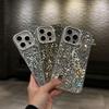 For iPhone 16 Pro Case IMD Rhombus Sparkling PC+TPU Phone Cover