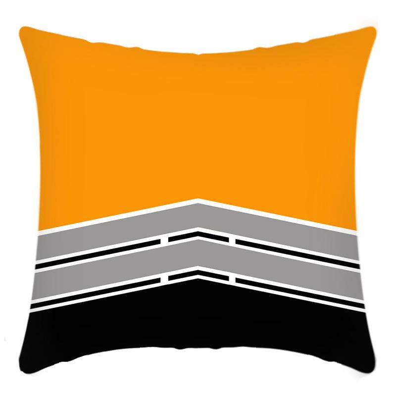New Pillowcase Art Design Print Pillowcase Orange Printed Pillow Sofa Cover
