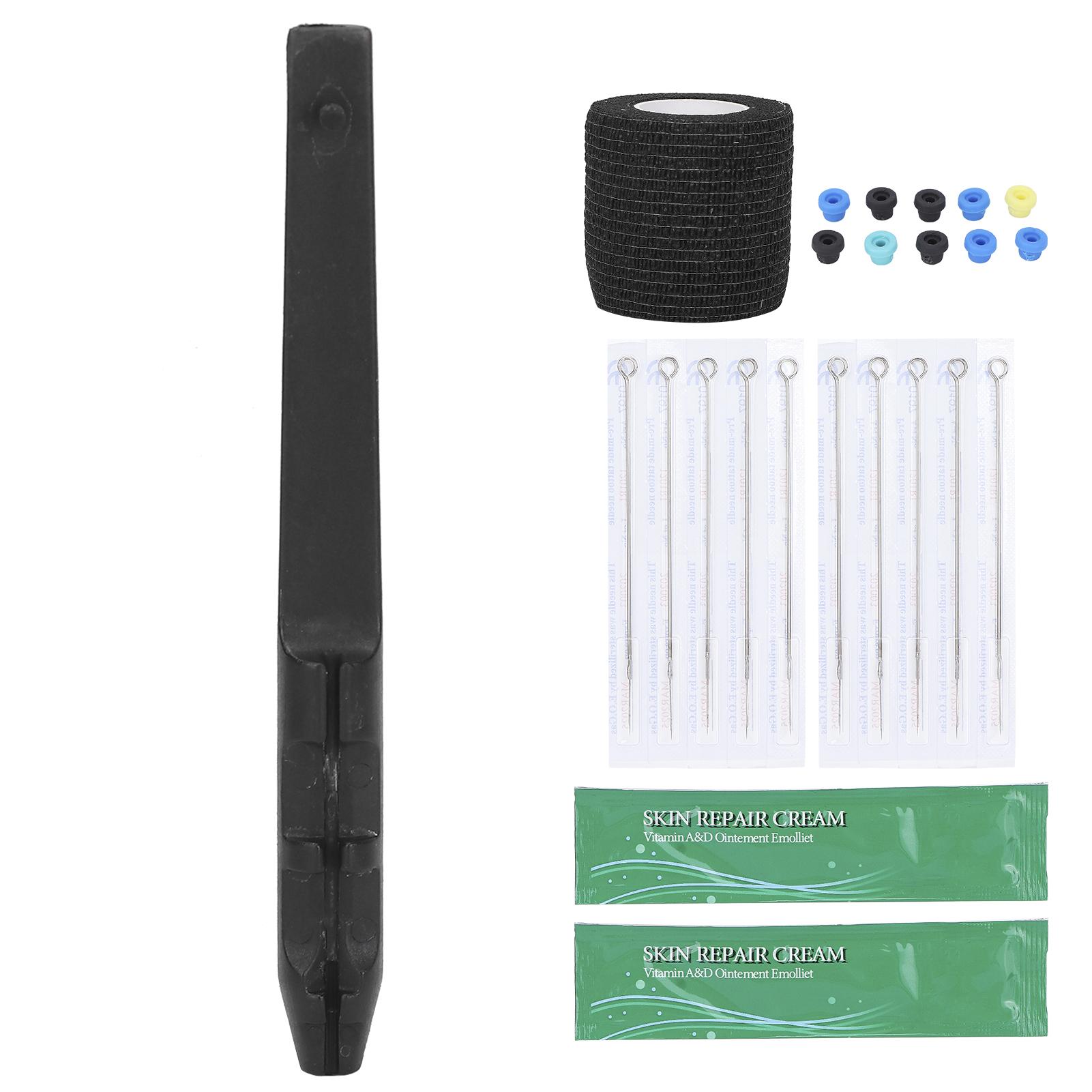 Professionele Hand Stick Tattoo Kit DIY Tattoo Naald Gereedschap Kit Tattoo Pen Benodigdheid Zwart 1RL black