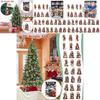 Christmas Countdown Calendar Box With Santa Claus Acrylic Assembled Decor For Holiday Gift Giving