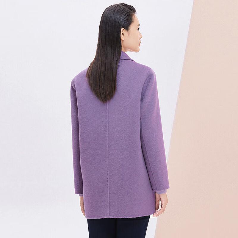 JESSIE Women's Elegant Lapel Double-Breasted Wool Blend Coat