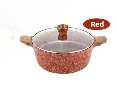 

DONNOR Чугунный котелок с гранитовым покрытием 7QT Посуда для кухни Со стеклянной крышкой для антипригарной кастрюли для супа Индукционная плита красный