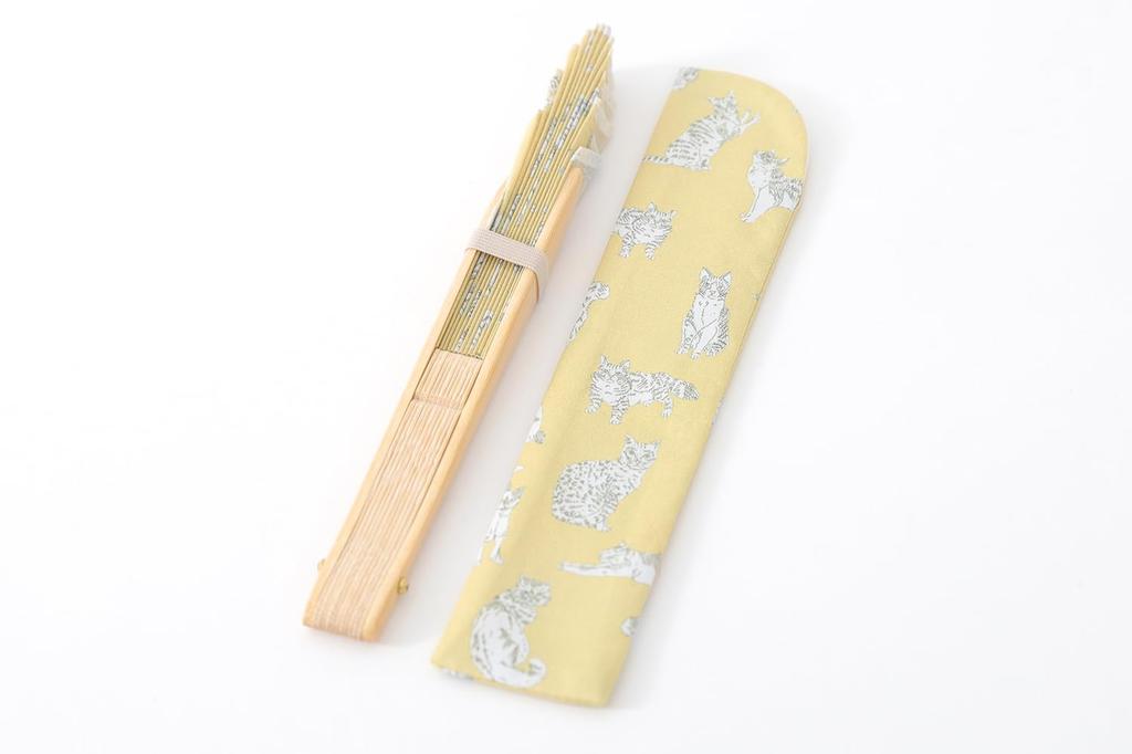 DDintex FLORET LONDON 2 X 21cm Shell-Shaped Fan, Miao, Yellow, [Liberty Print]