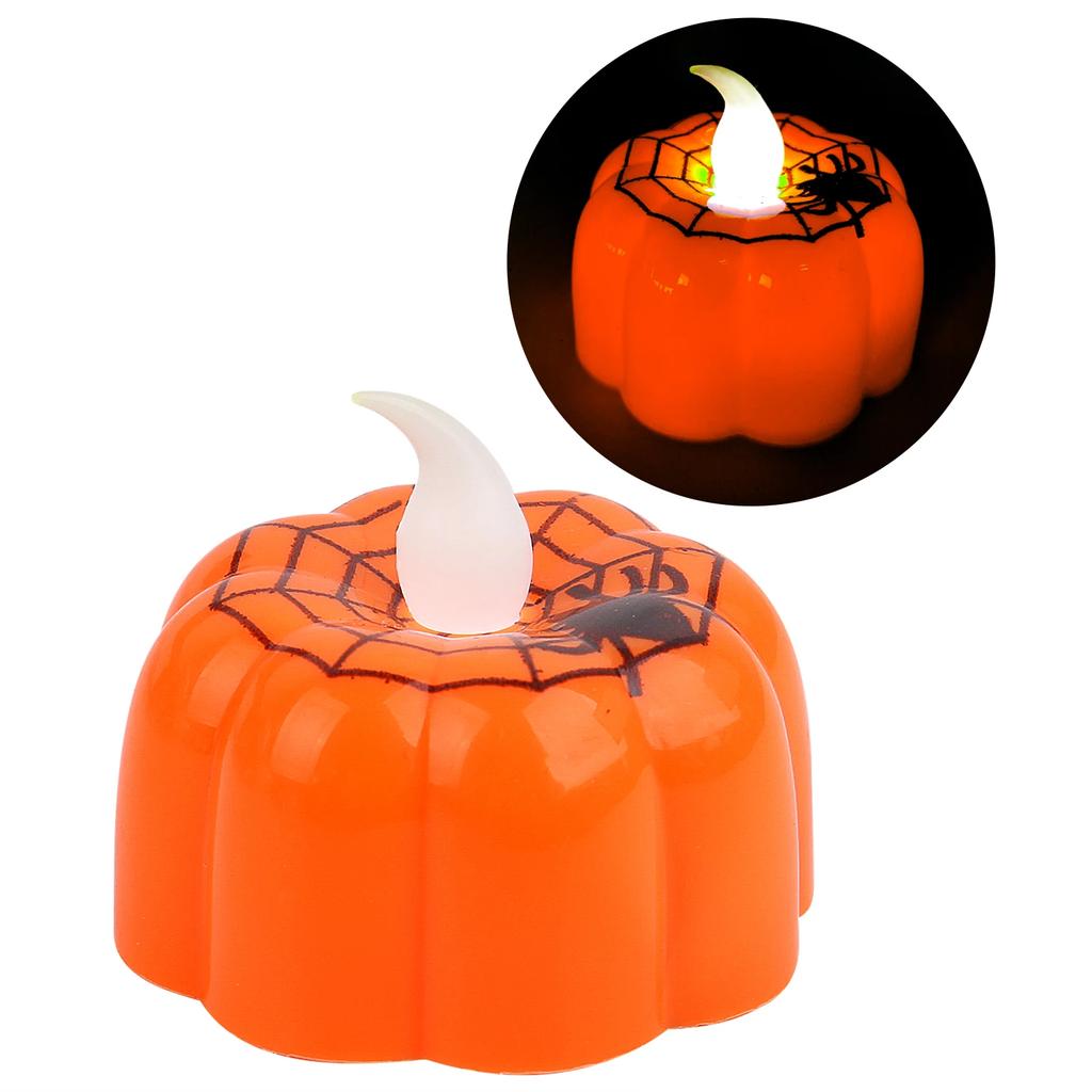 Halloween Pumpkin Flameless Candles Battery Operated Led Tea Lights Flickering Pumpkin Lamp Halloween Party Props Decoration