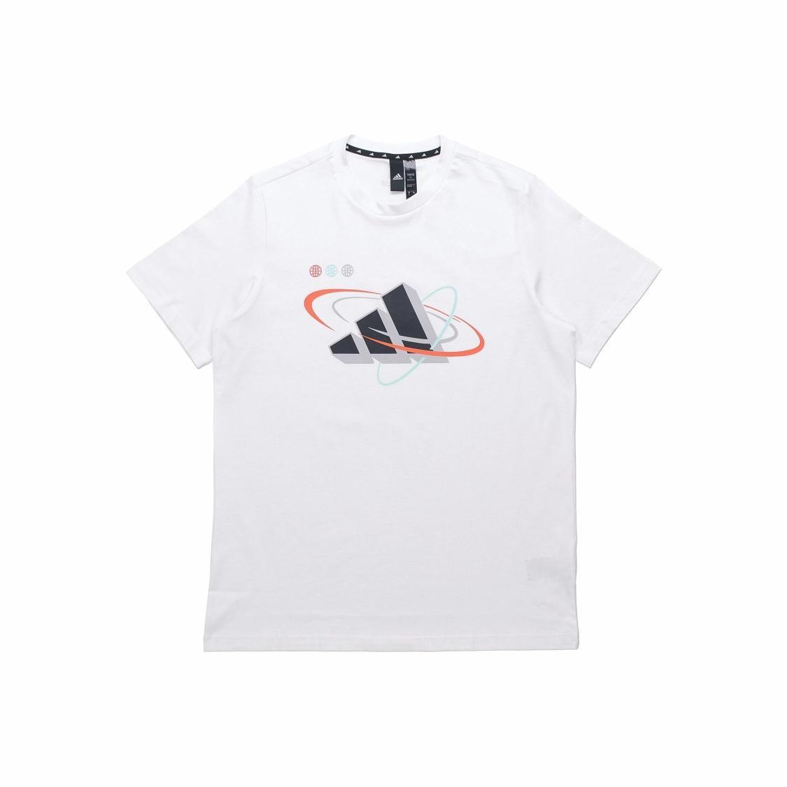 adidas Logo Print Athletic Style Crew Neck Short Sleeve T-Shirt Men’s White XXL