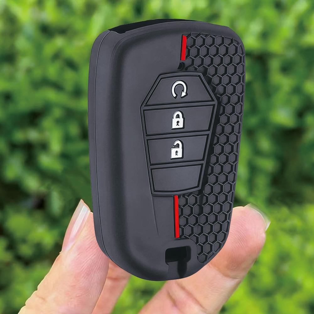 New 3 Buttons Silicone Car Key Cover Remote Control Fobs for ISUZU Dmax D-max Mux 2021 2022+ D-max MU-X 3.0 Mux Accessories Box