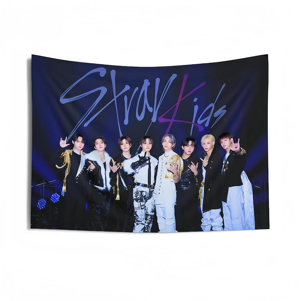 1PC Kpop SKZ Room Wall Tapestry Bedhead Sofa Background Decoration Poster Birthday Party Props Banner Background