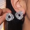 Vintage Punk Exaggerate Simple Niche Design Personality Circle Toroidal Metal Earrings for Women Paty Jewerly GIfts Daily Wear