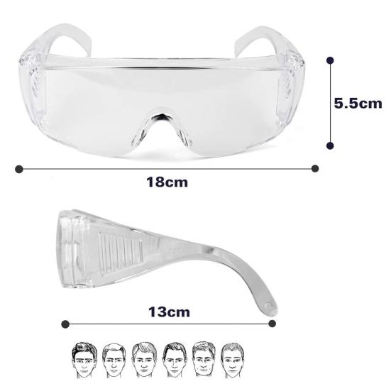 Staubdichte Tropfenabweisende Transparente Schutzbrille Goggles Schutzkleidung für die Augen