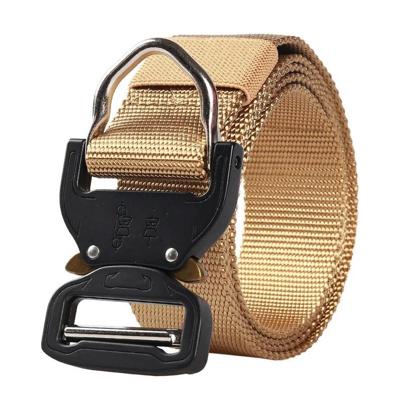 1pc Men's Belt Outdoor Tactical Belt Multi-Function Buckle Nylon Belt High Quality Alloy Buckle Belt Sports Canvas Neutral Belts