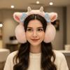 Small Bow-knot Little Lamb Horns Earmuffs Soft Plush Cute Ear Cover Cold Protection Earflaps  Ski