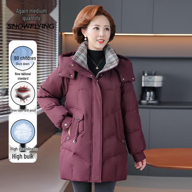 SNOWFLYING Women's 90% Down Long Puffer Jacket