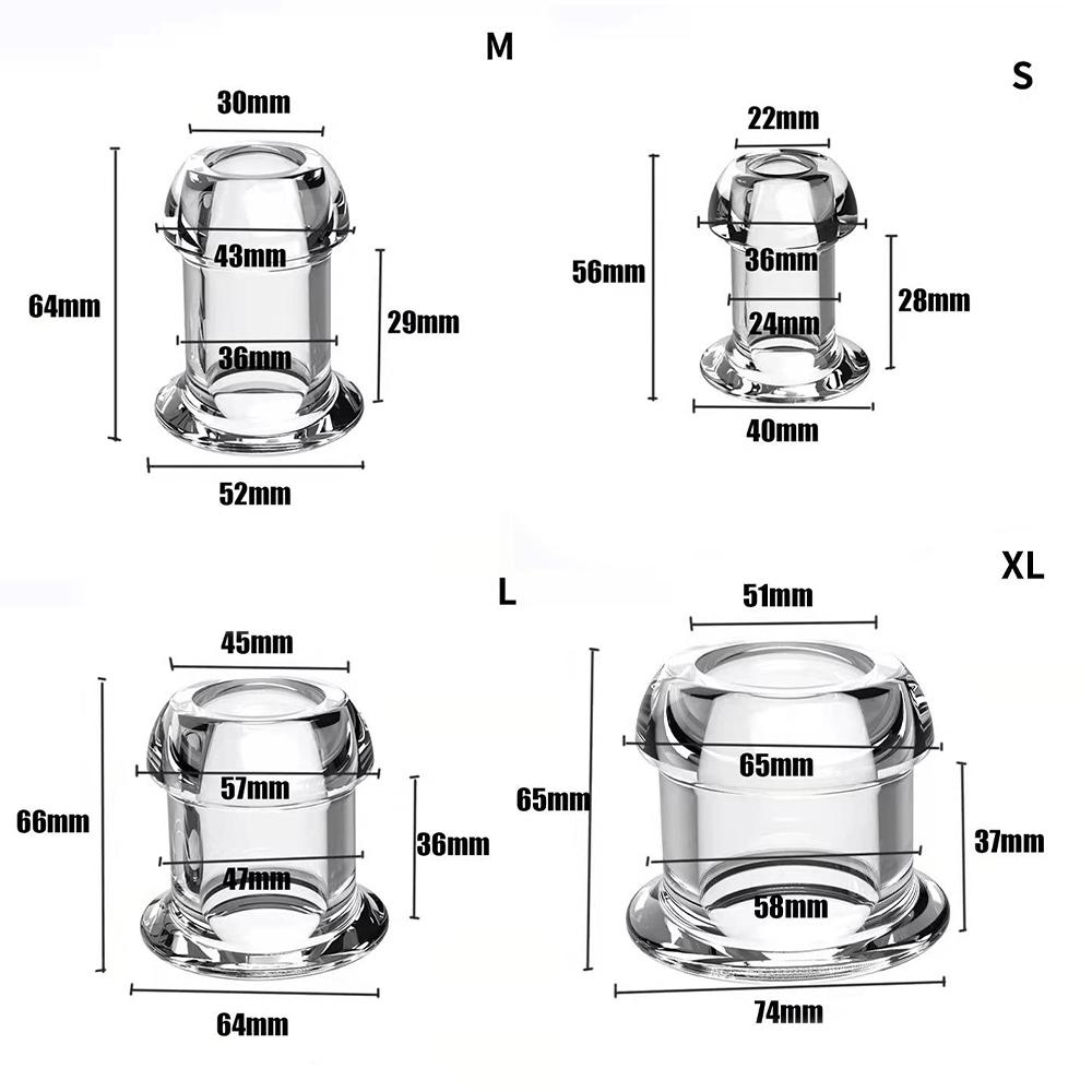 Transparent Anal Plugs Sex Shop Hollow Butt Plug Adult Products Peeping Anal Female Masturbators Erotic Sex Toys for