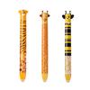 2 In 1 Erasable Gel Pen Cartoon Animals 0.5mm Blue Red Magic Ink Smooth Writing Washable Handle Office School Writing Stationery