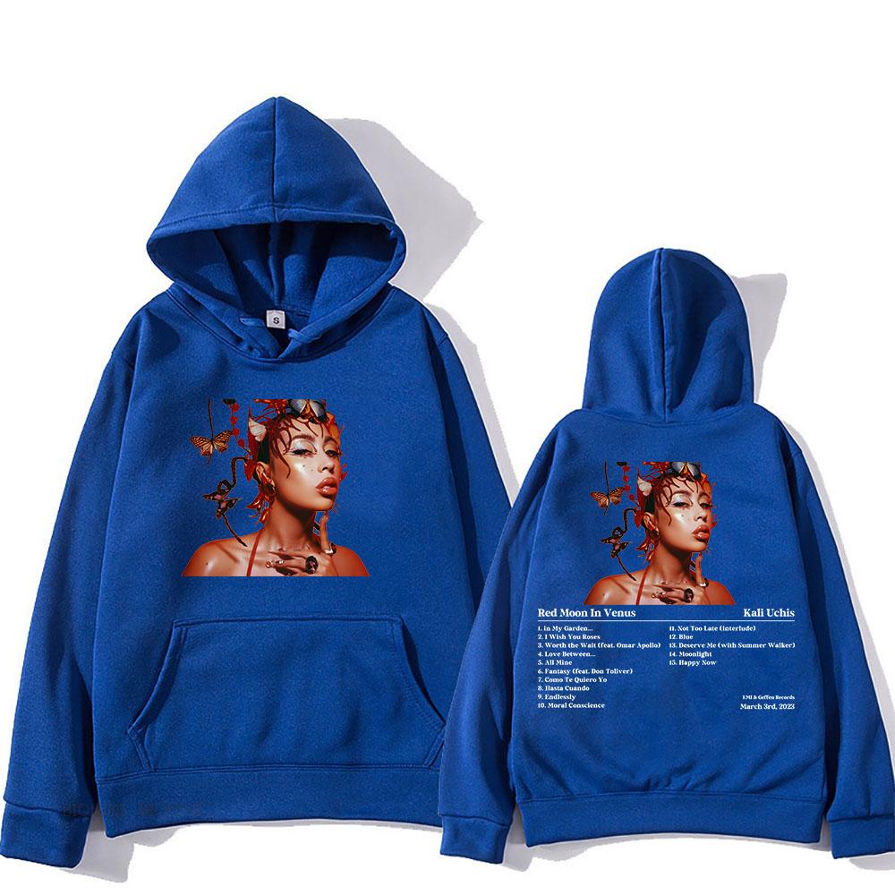Kali Uchis Moonlight New Song Hooded for Autumn/Winter Casual Vintage Sweatshirt Funko Pop Fleece Clothing Moletom Fashion Hoody