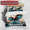 3pcs Duvet Cover Set (1*Duvet Cover + 2*Pillowcase, Without Core), Custom Name Avatar Pattern Bedding Set, Home Bedroom Decor Gift