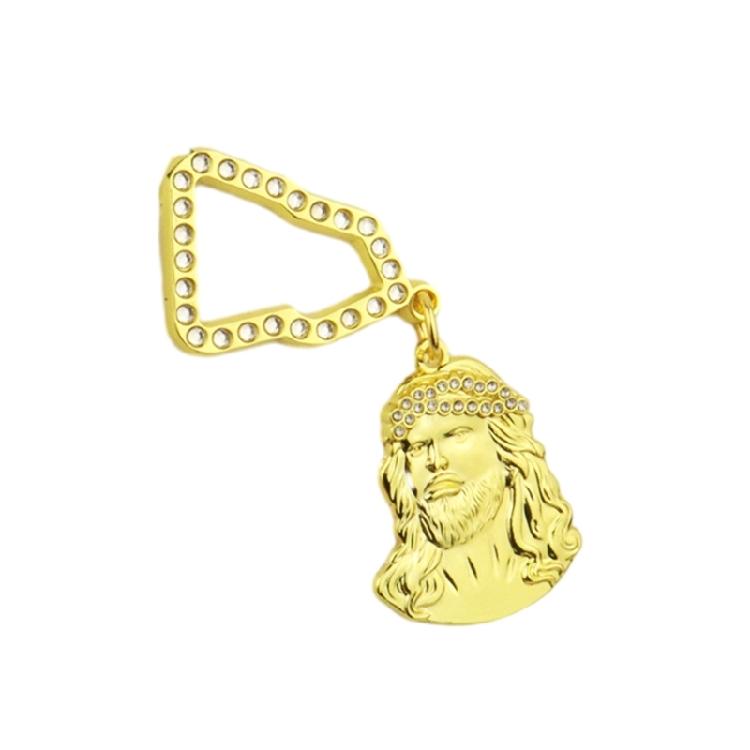 Булавка для кепки тракера Спортивная Отметьте свою шляпу Стразы Золотая Булавка Гравировка Бог