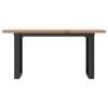 Coffee Table with O Shaped Frame 100 x 50 x 45.5 cm Solid Pine Wood Steel