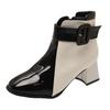 Französische eckige Zehenpartie Innenhöhenerhöhung kleine kurze Stiefel Kinder 2025 neu Sommer und Herbst Merad Western Cowboy Stiefeletten Martin Stiefel