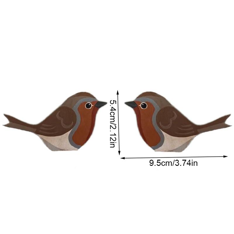 1 pár dřevěných rustikálních ptáčků nástěnné dekorace do obývacího pokoje barevné létající ptáky dekorace roztomilé domácí dekorace obrazy
