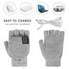 Unisex USB Electric Heating Gloves Flip Cover Touch Screen Winter Heated Gloves Keep Warm Knitted Hands Warmer Outdoor