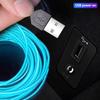 3M USB Car LED Ambient Lights Strip EL Wire Neon Ambient Lighting USB Flexible Decoration DIY Auto Party Atmosphere Lamps
