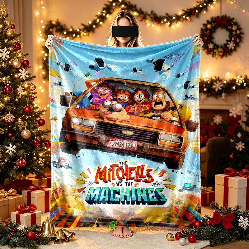 Cartoon Race Car Group Blanket Lightweight Print Throw Blanket For Couch, Bed, Car, A Heartfelt Gift for Your Family and Friends
