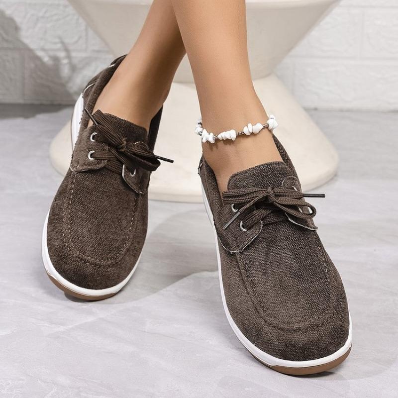 Large size fashion casual single shoes women's spring new canvas single shoes women's single shoes women's