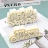 Happy Birthday Christmas Candles Silicone Mold DIY Aromatherapy Candles Gypsum Cake Decorative Baking Supplies Silicon Molds
