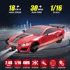 RC Drift Car 2.4GHz 1:16 Scale 4WD High Speed Remote Control Cars Vehicle with LED Lights Two Batteries and Drifting Tires