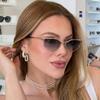 European and American metal retro irregular cat eye trend sunglasses Internet celebrities street shooting fashion personalized sunglasses new glasses