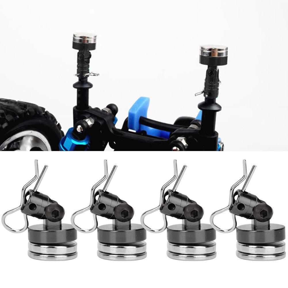 4PCS Magnetic Invisible Stealth Shell Column for SCX10 4WD HSP 1 10 RC Car with Slotting Black