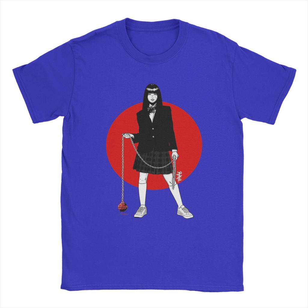Vintage Gogo Yubari Kill Bill T-Shirts Herren Rundhals Reines Baumwoll-T-Shirt Kurzarm-T-Shirts Grafisch Bedruckte Oberteile