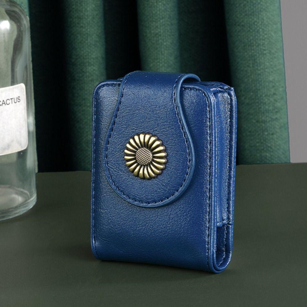 With Makeup Mirror Pu Cosmetic Bag Lipstick Storage Mini Storage Bag Makeup Bag with Mirror  Women