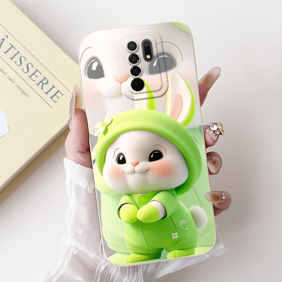 For Xiaomi Redmi 9 Case Lovely Panda Rabbit Cartoon Soft Liquid Silicone Shockproof Cover For Xiaomi Redmi 9 Prime Redmi9 Fundas