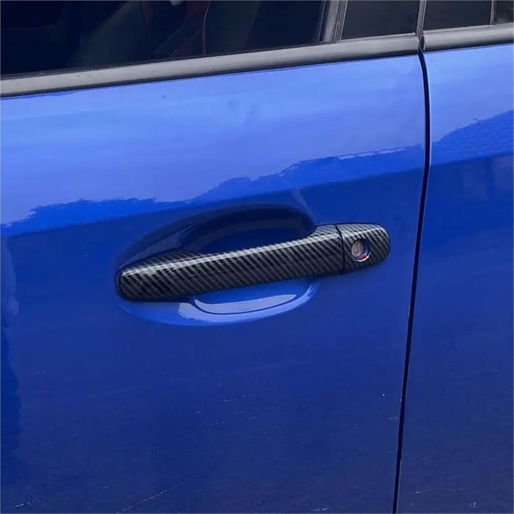 Compatible with Subaru WRX WRX STI 2015 2016 2017 2018 2019 2020 Carbon Fiber Car Door Handle Cover Pad Sticker Overlay(Carbon Fibre)