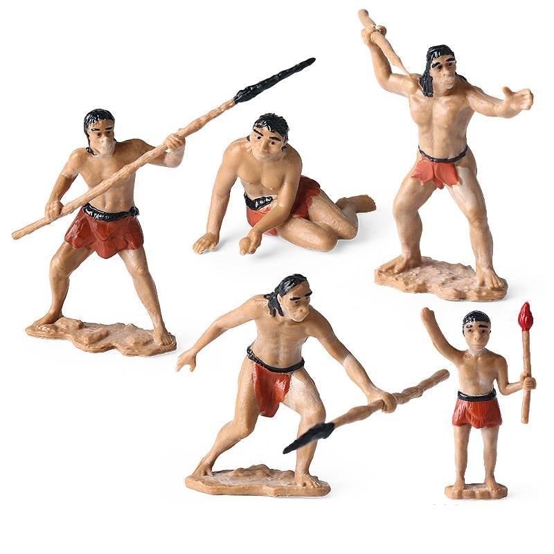 Vibrant Educational Primitive People Figurine Set For Creative Play And Learning