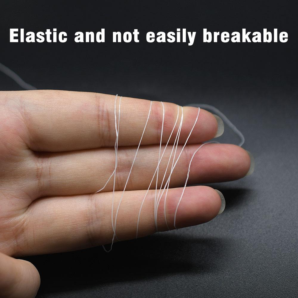 2Pcs Bait Elastic Thread Sea Fishing Tying Material Stretchy Clear Sea Fishing Line Keeping Bait on Hook
