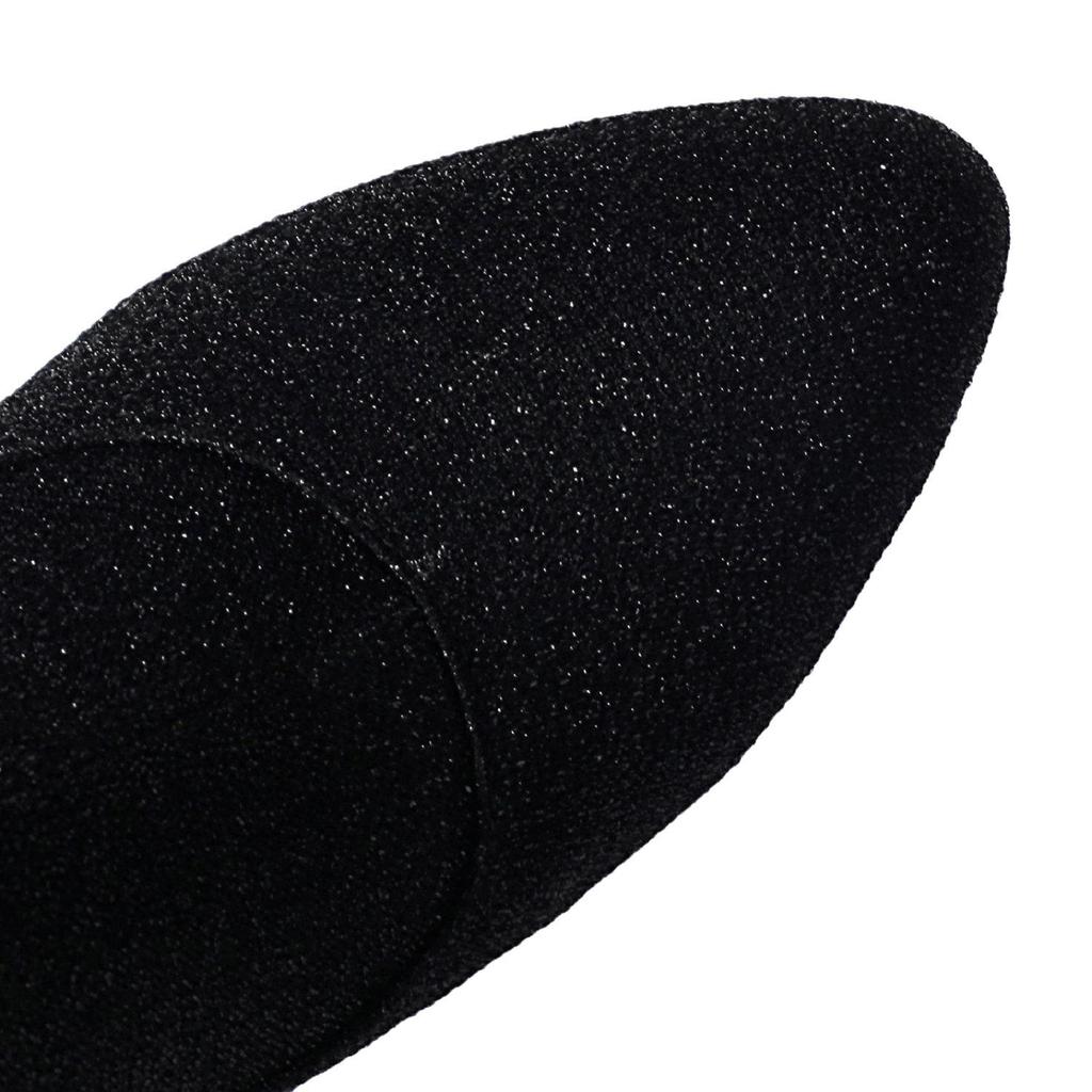 Women Thigh High Boots Grainy Sequin Bling Bling Over the Knee Boots Back Lace Up Sung Fit Casual Heels Shoes