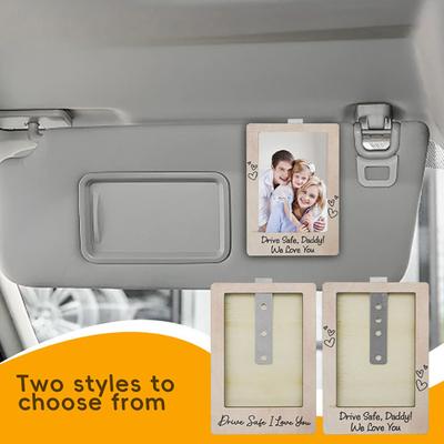 Sun Visor Photo Frame Car Picture Holder Car Visor Clip Personalized Car Interior Decoration Family Photos Gifts