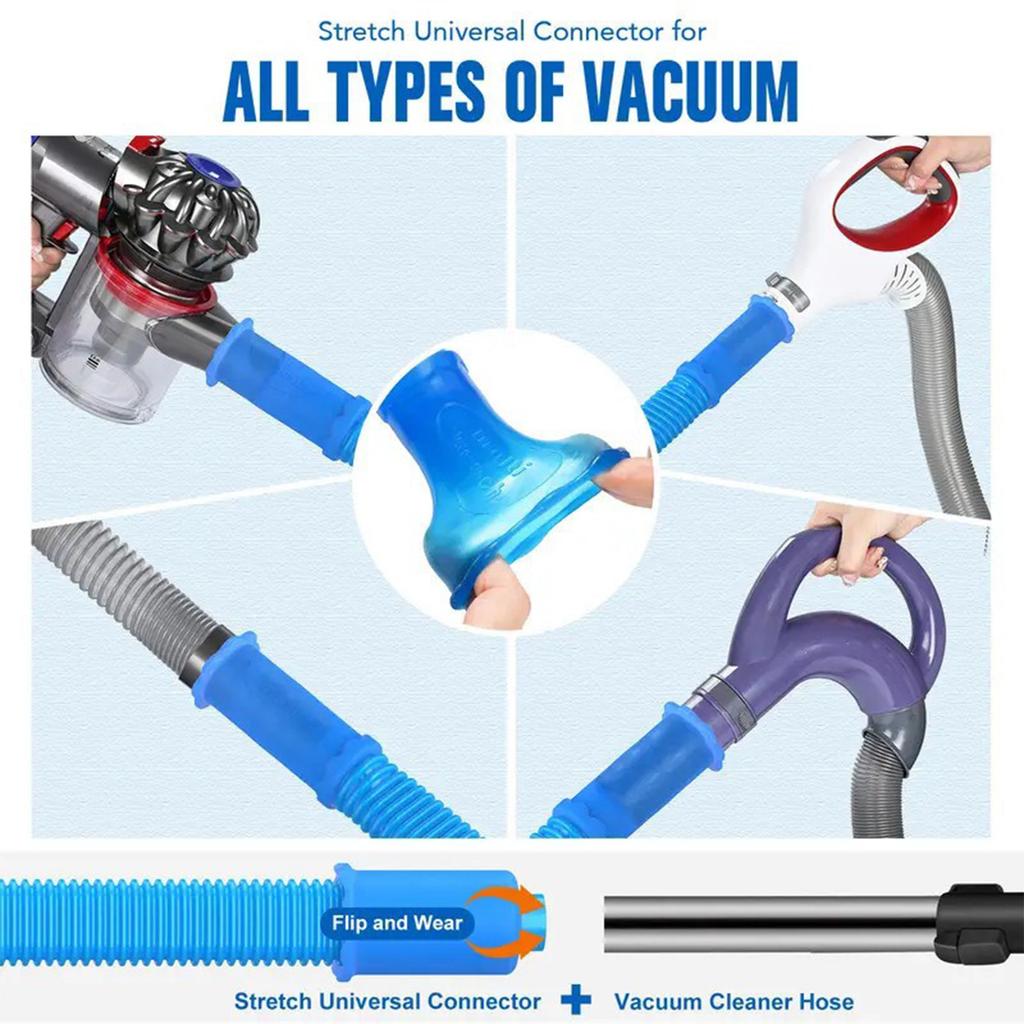 Flexible Dryer Vent Cleaning Kit Lint Remover Brush Vacuum Hose Attachment Universal Cleaning Tool for Dryer Washing Machine Hom