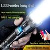 Rechargeable LED Flashlight: Portable, Long Battery Life, Focusing Zoom for Outdoor Patrols