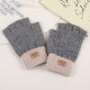 New Thick Knitted Fingerless Gloves Warm Elastic Thermal Gloves Anti-Freeze Winter Warm Gloves Women Men