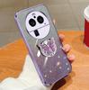 Applicable oppoFINDX7 mobile phone case A3Pro electroplating a57 glitter gradual change A78 butterfly bracket k12 protective case